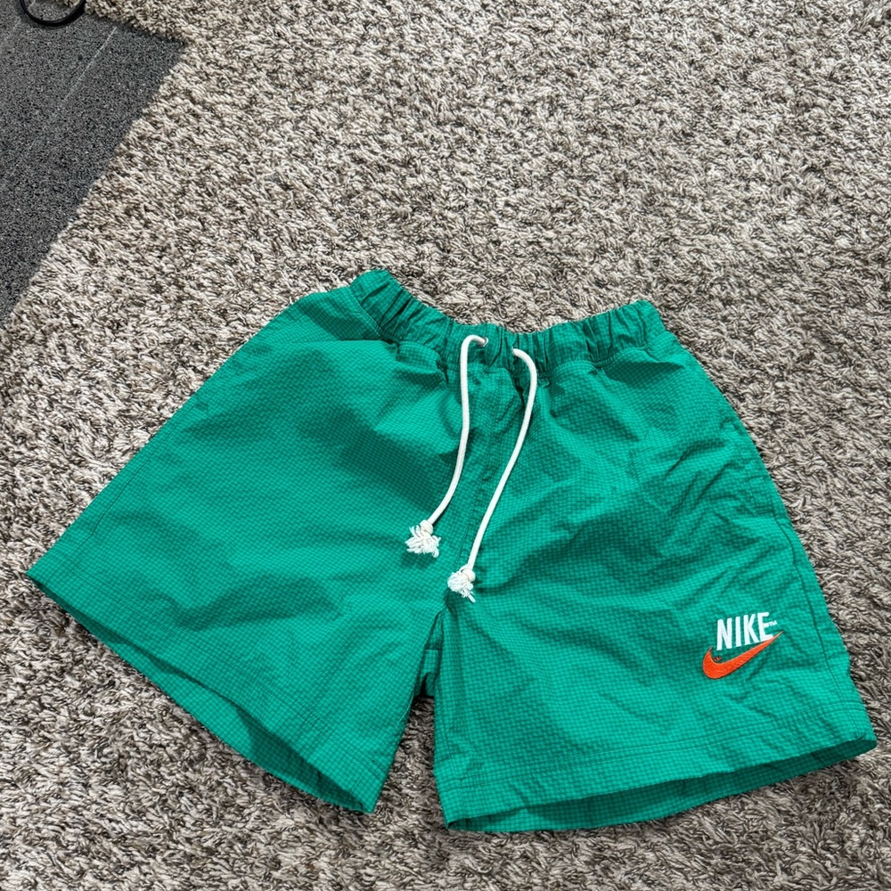 Men’s Nike Essential Green & Orange Shorts